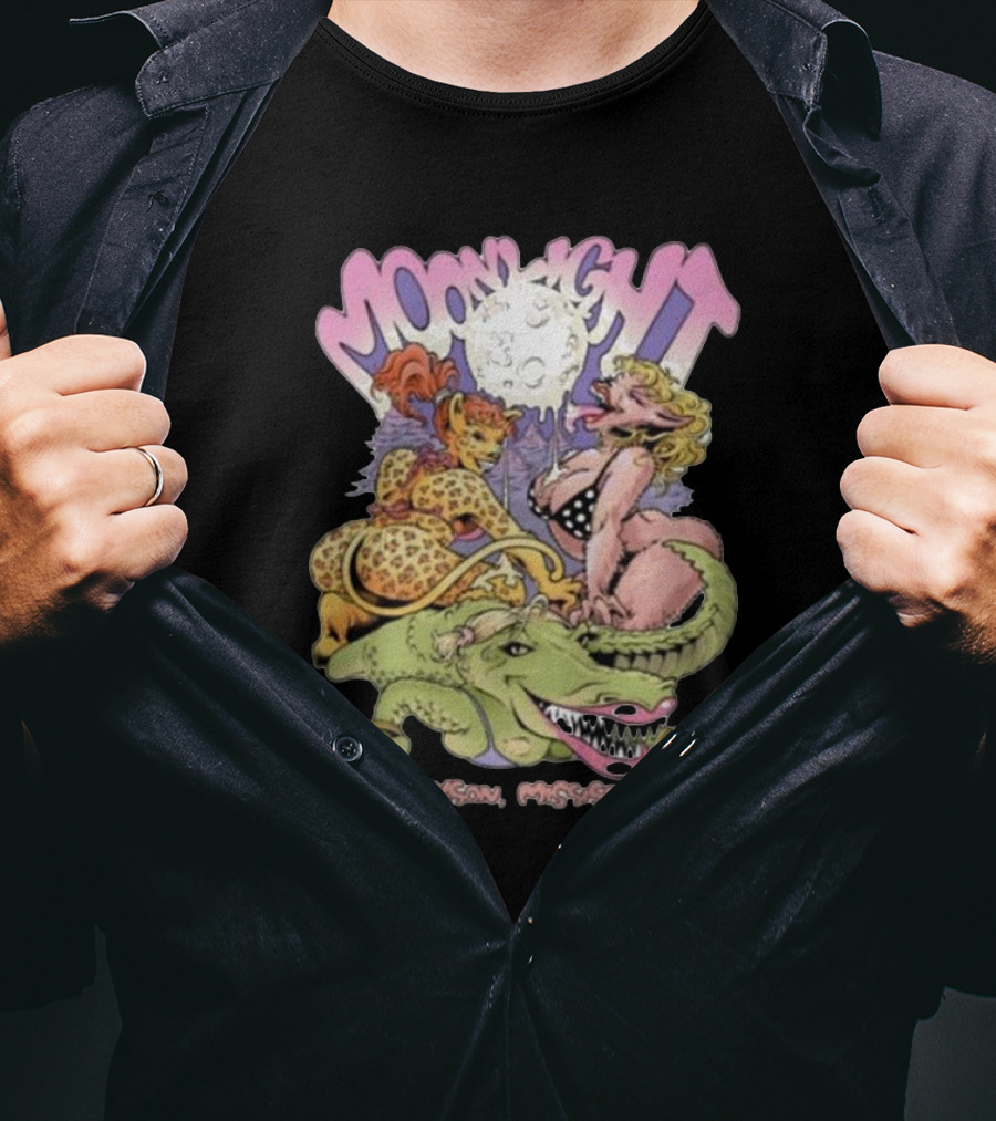 Moonlight Jackson Mississippi Eric Kostiuk Williams Reptile And Animal Party Scene T-Shirt