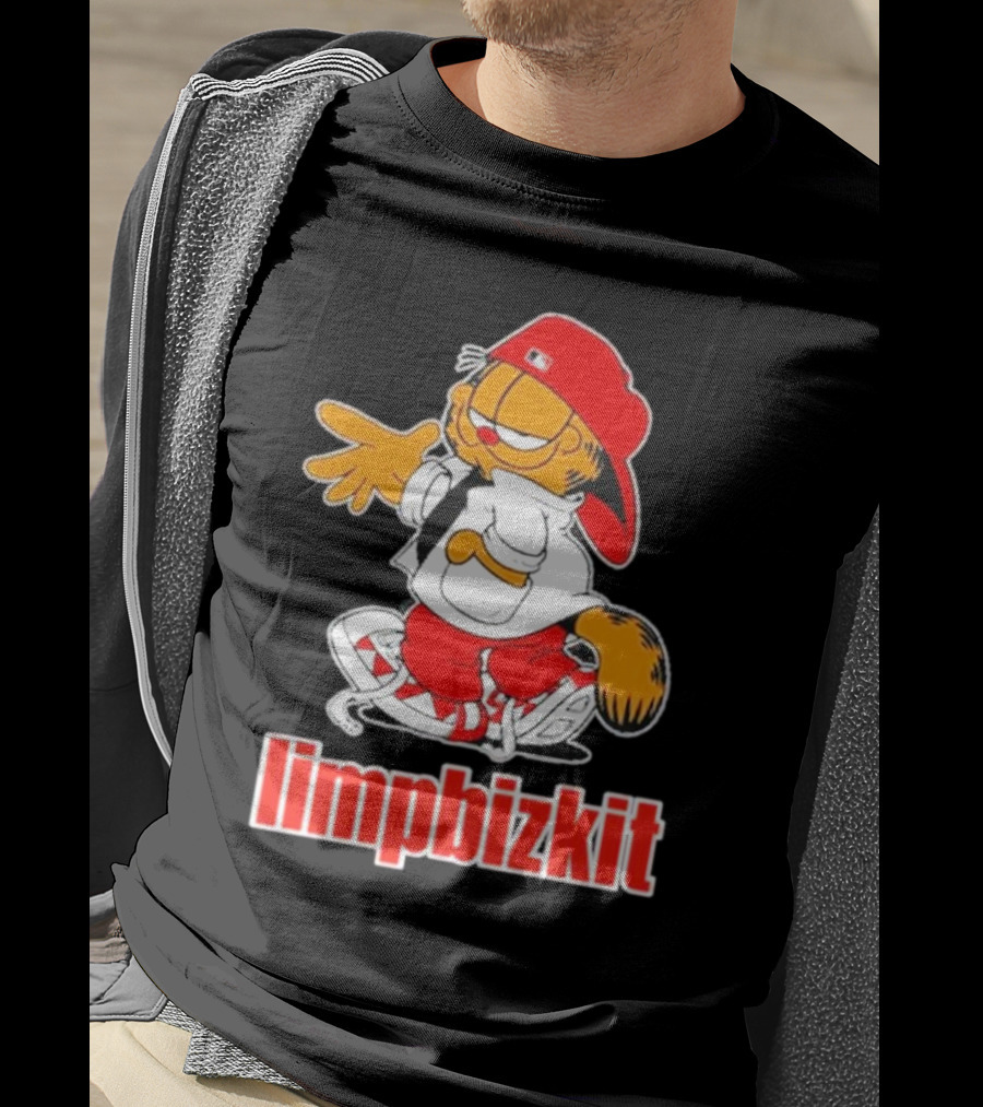 Limpbizkit Garfield Parody Red Outfit Cap And Sneakers T-Shirt