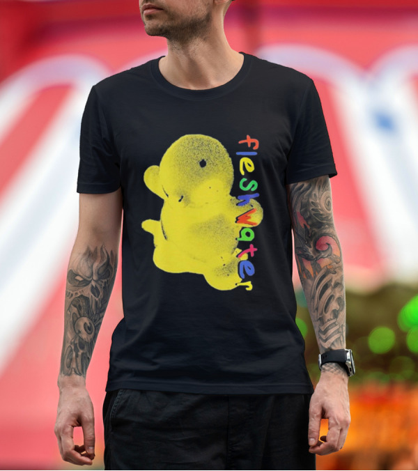 Premium T-Shirt: Fleshwater Colorful Text Yellow Ducky T-Shirt Fleshwater Colorful Text Yellow Ducky T-Shirt