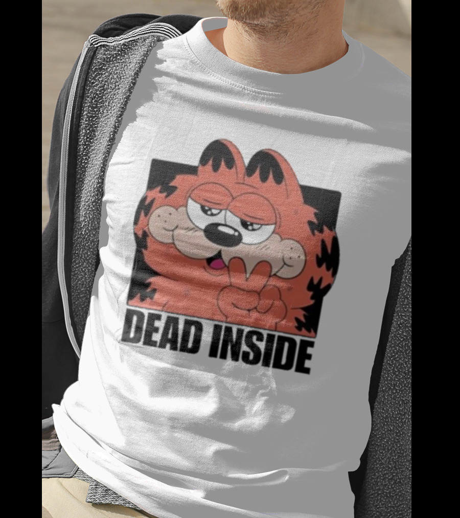 Garfield Dead Inside Peace Sign Sunglasses T-Shirt