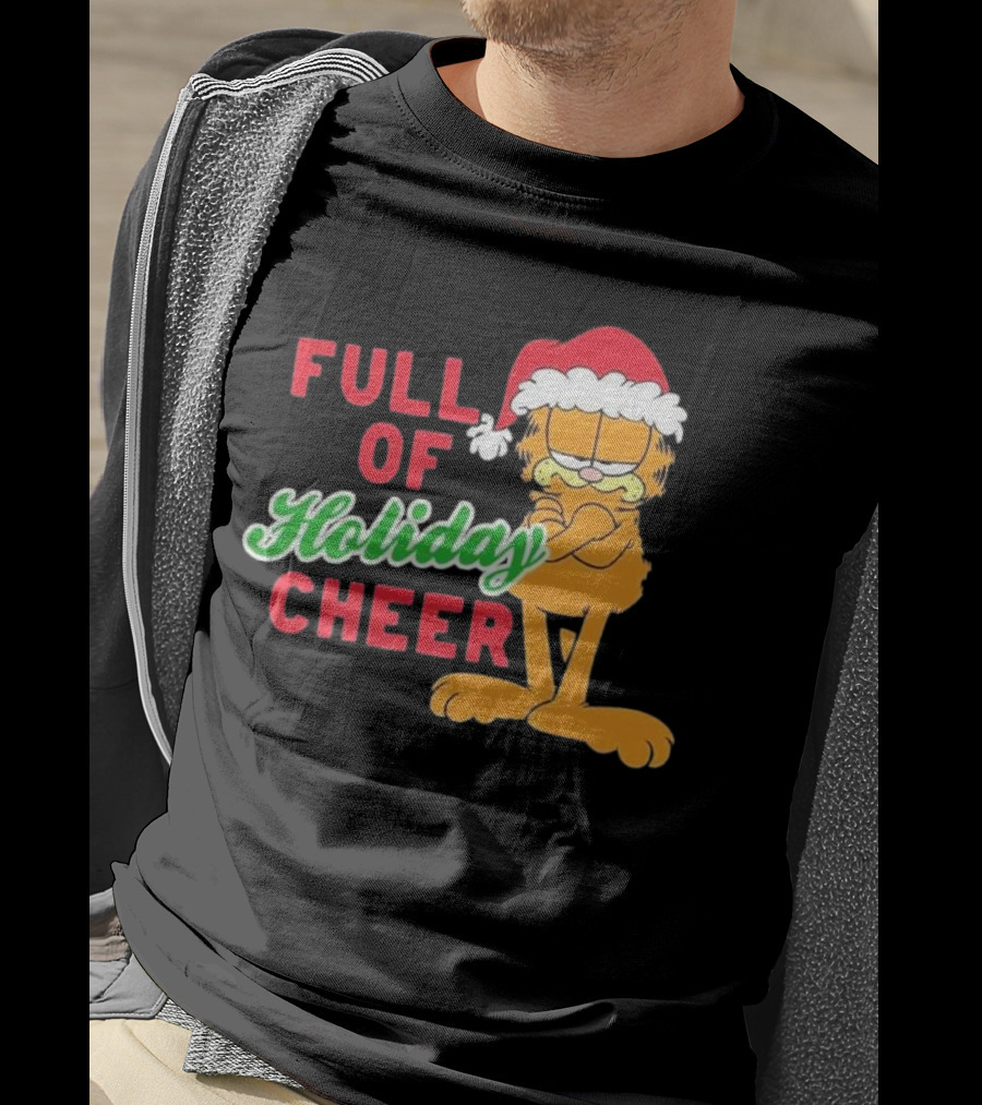 Garfield Full Of Holiday Cheer Ripple Junction T-Shirt