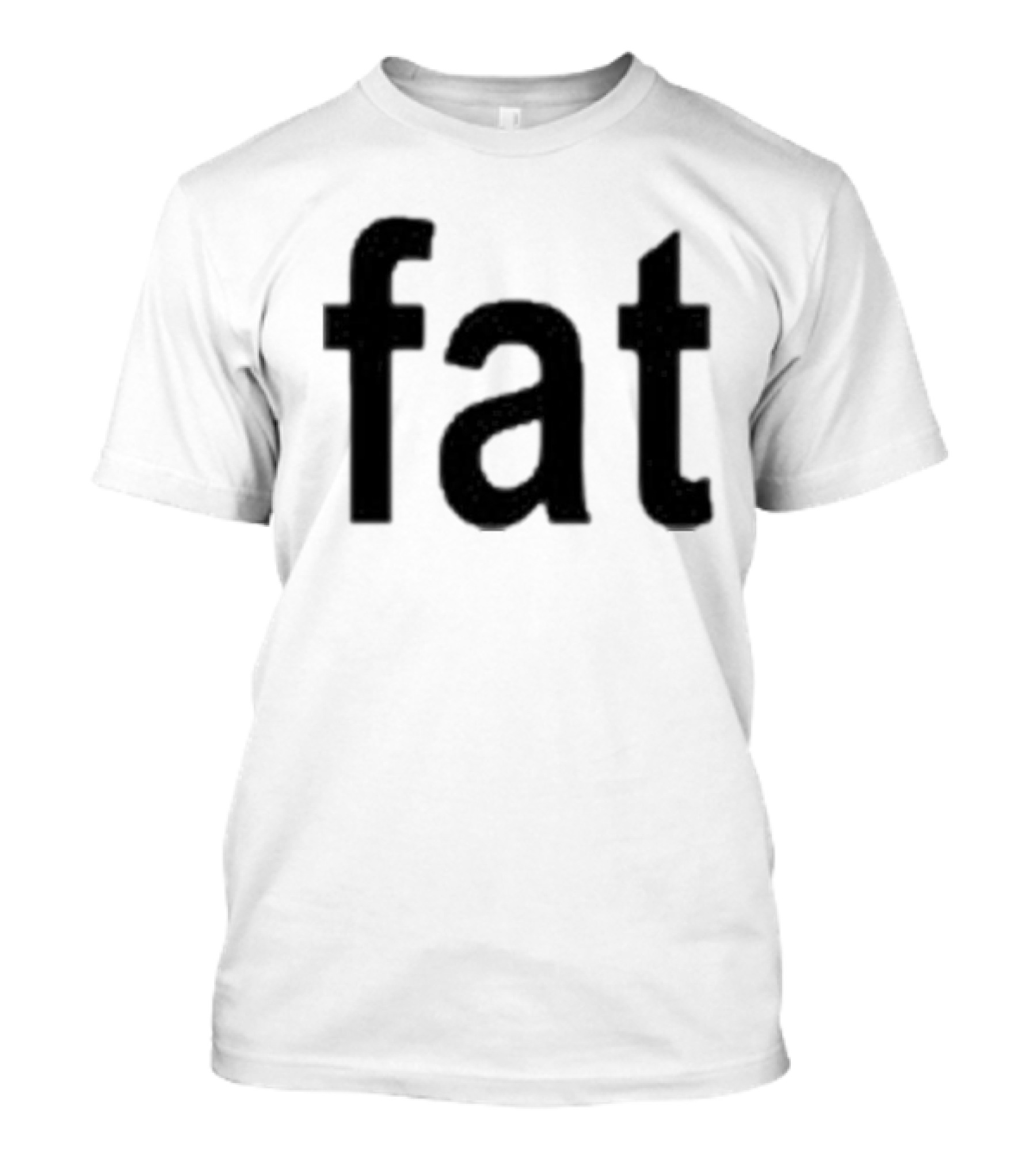 Dorkchop Fat Brat Minimalist Text Black T-Shirt