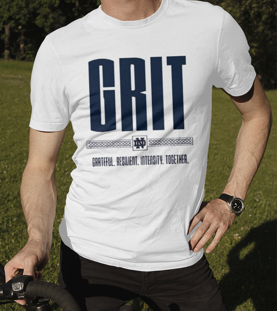 Marcus Freeman Grit Grateful Resilient Intensity Together Notre Dame Football T-Shirt