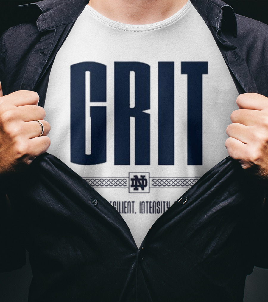 Marcus Freeman Grit Grateful Resilient Intensity Together Notre Dame Football T-Shirt