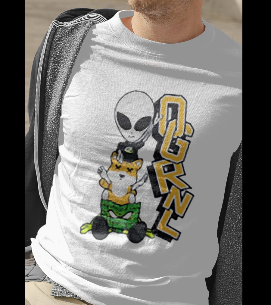 Rich And Lonely Alien With Bear OGRNL X Optic T-Shirt