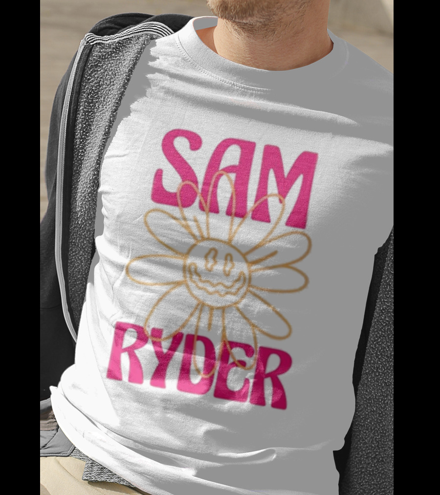 SAM RYDER Daisy Smiley Flower Pink Yellow T-Shirt