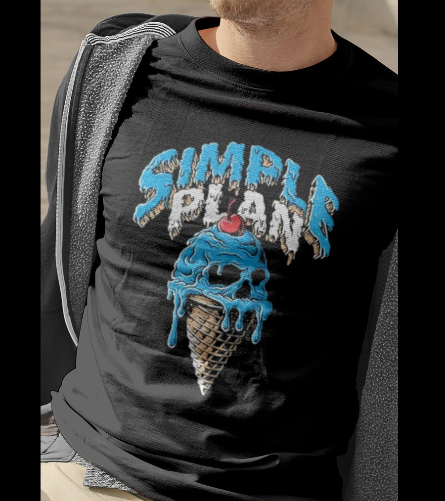 Simple Plan Skull Ice Cream North American Tour T-Shirt