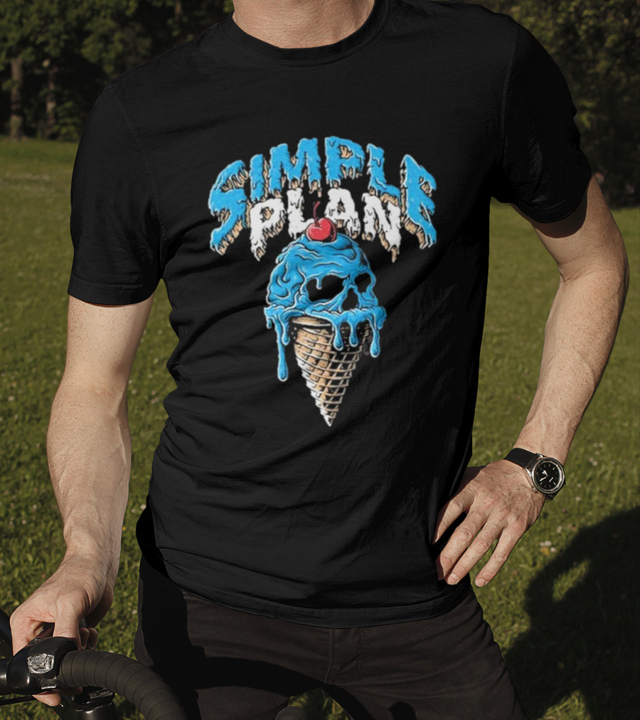 Simple Plan Skull Ice Cream North American Tour T-Shirt