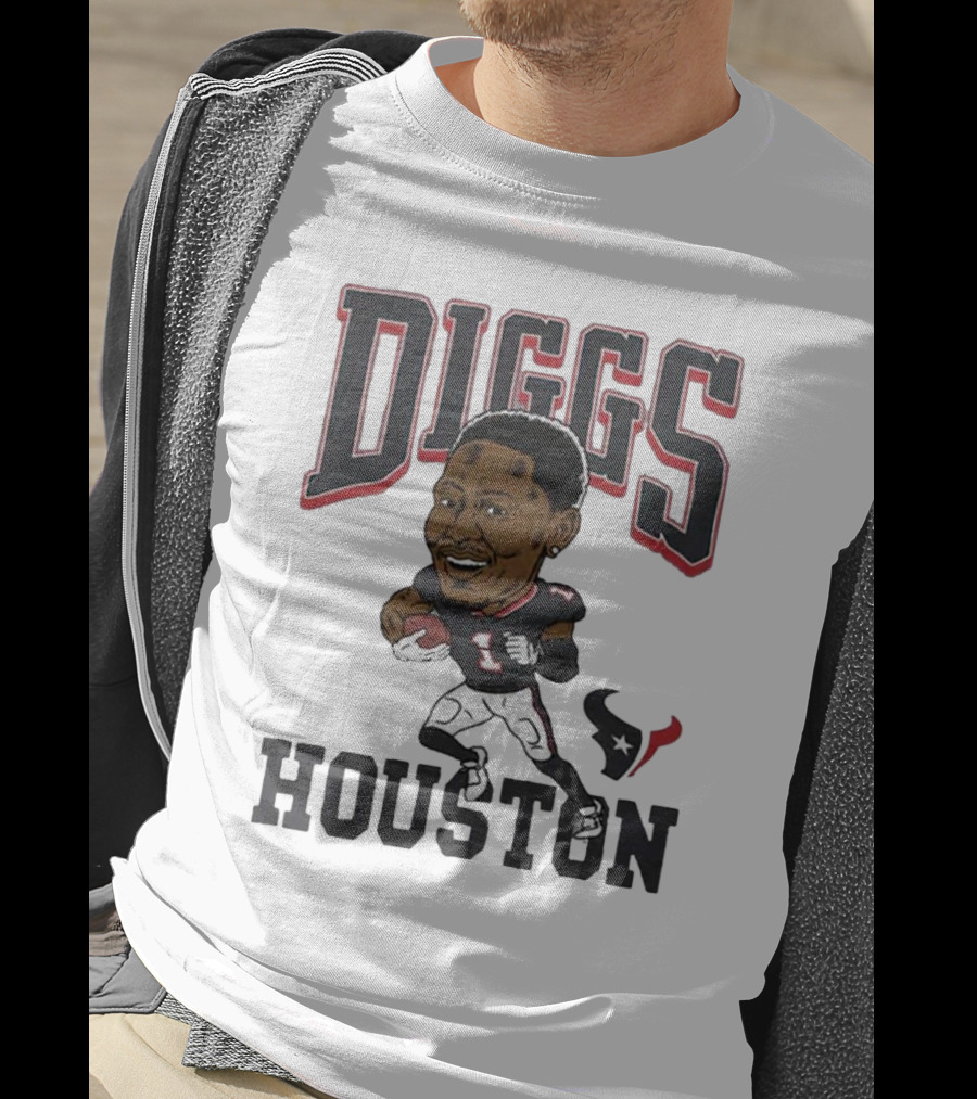 Diggs Houston Texans Football Player Caricature T-Shirt
