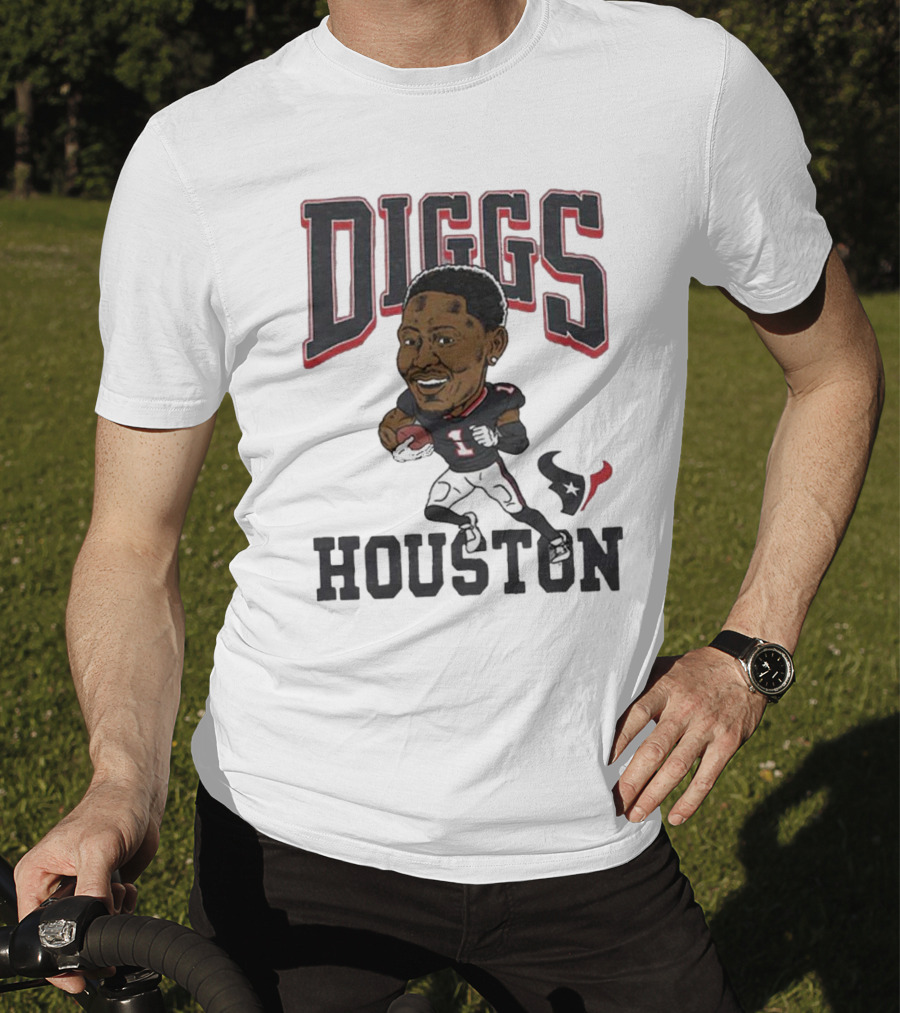 Diggs Houston Texans Football Player Caricature T-Shirt