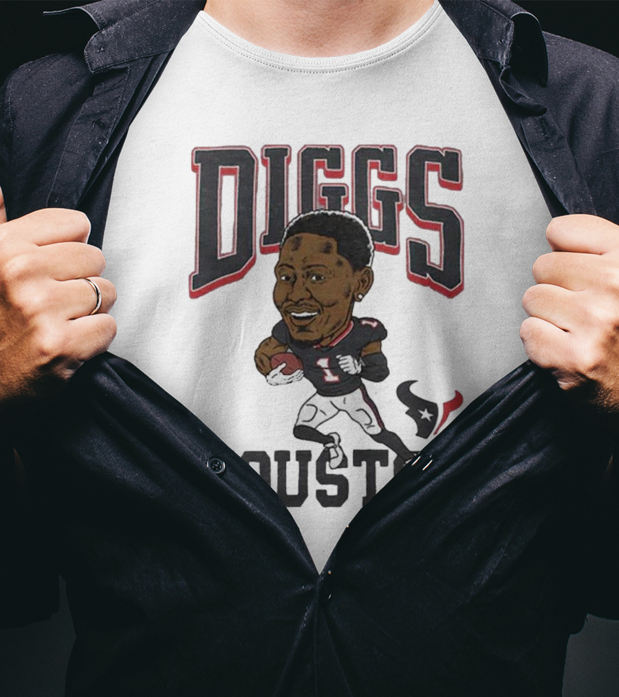 Diggs Houston Texans Football Player Caricature T-Shirt
