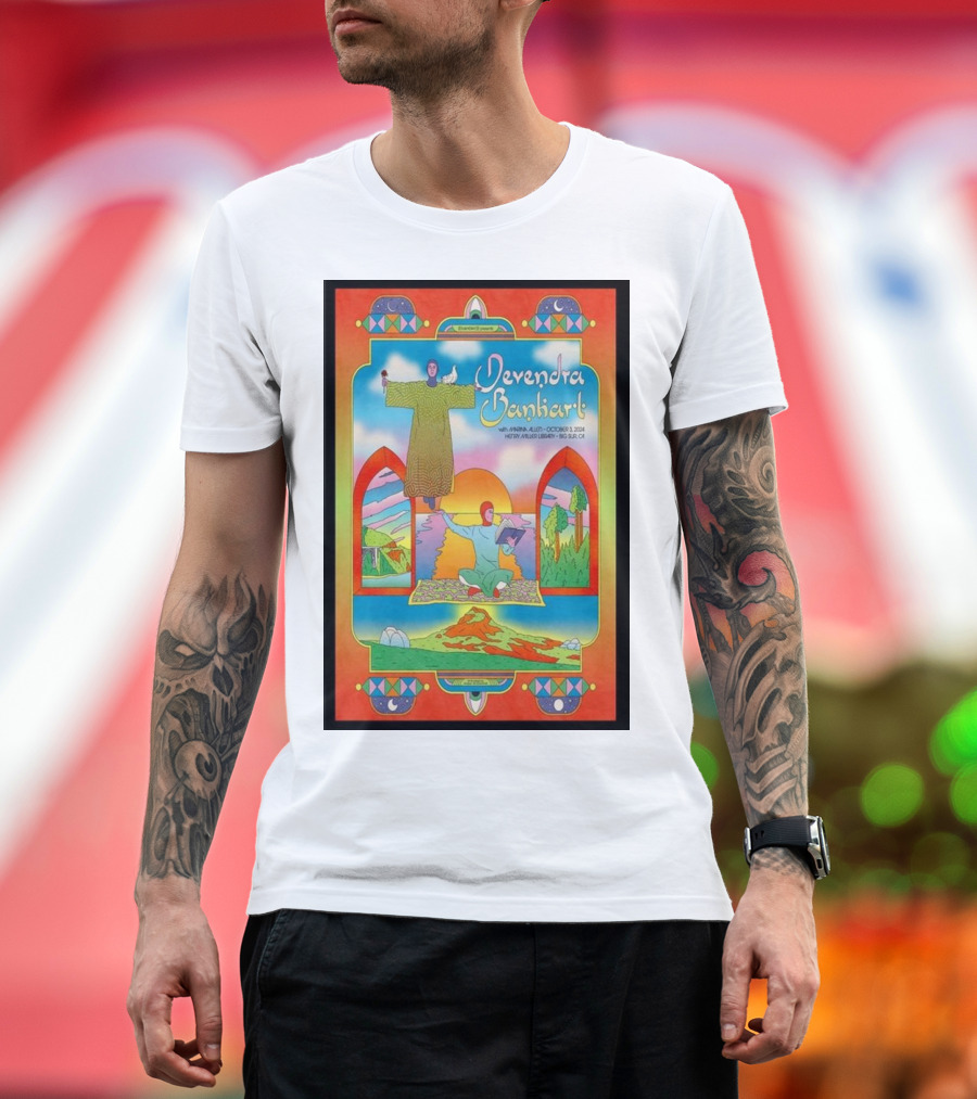 Devendra Banhart Live at Henry Miller Library Big Sur CA October 3 2024 Event Psychedelic T-Shirt