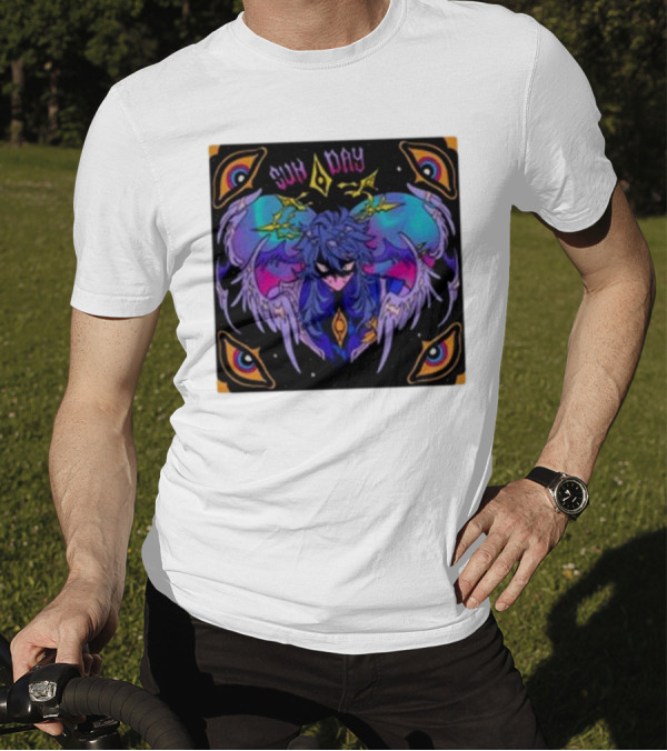 Joojooobox Sunday Honkai Star Rail Colorful Winged Figure With Celestial Eyes T-Shirt