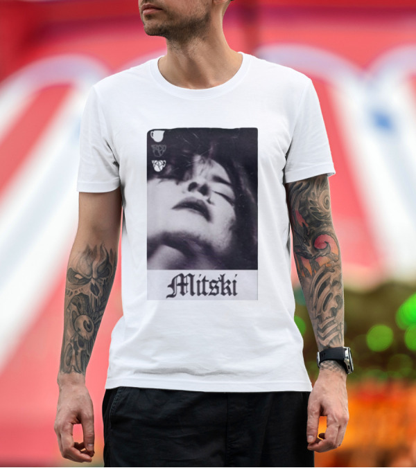 Premium T-Shirt: Mitski Gothic Black and White Portrait T-Shirt Mitski Gothic Black and White Portrait T-Shirt