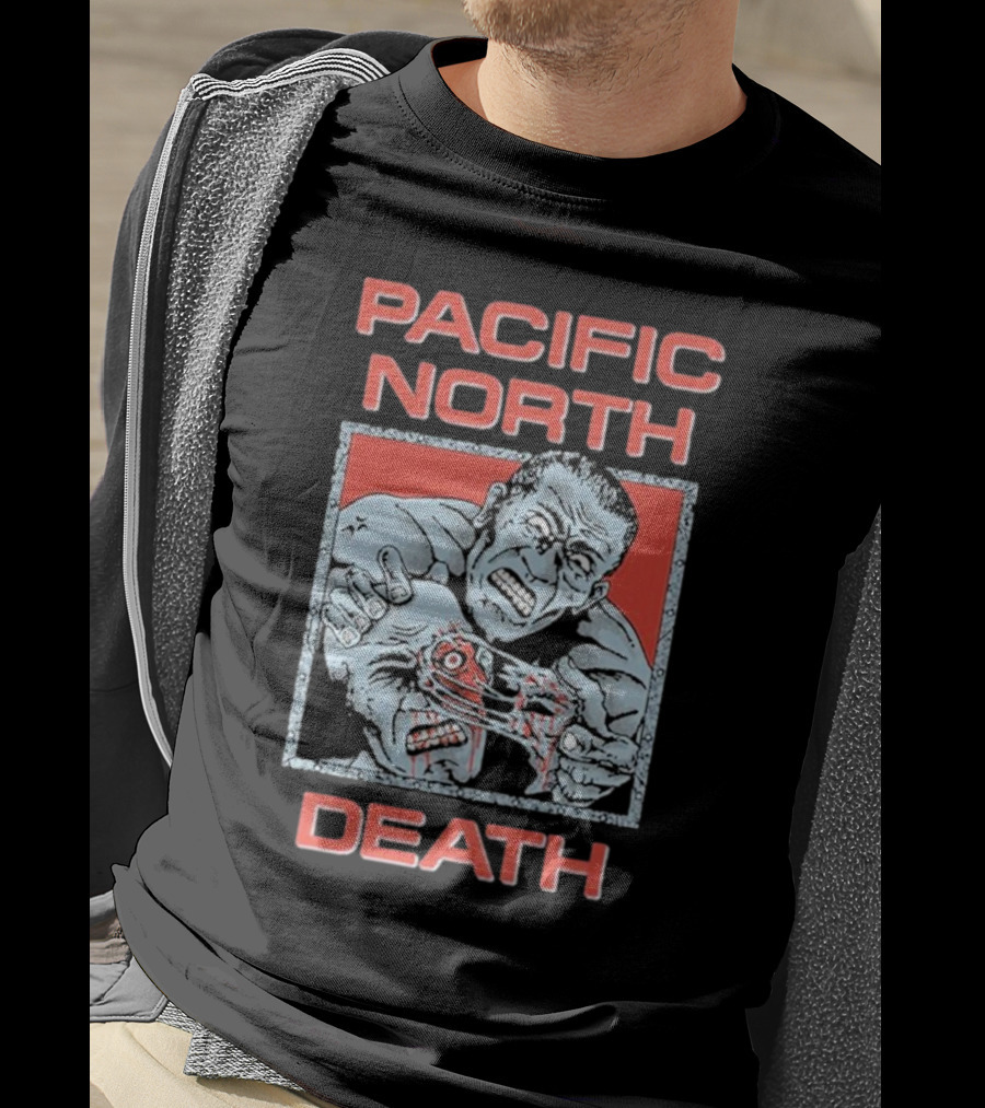 Pacific North Death Facerip Brutal New T-Shirt