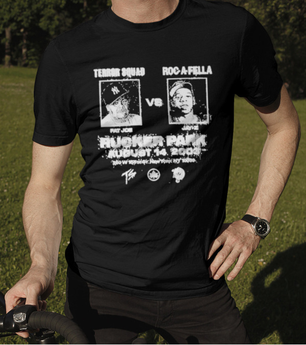 Upnorthtrips Terror Squad Roc A Fella Fat Joe Vs Jay Z Rucker Park August 14 2003 New York 10039 T-Shirt