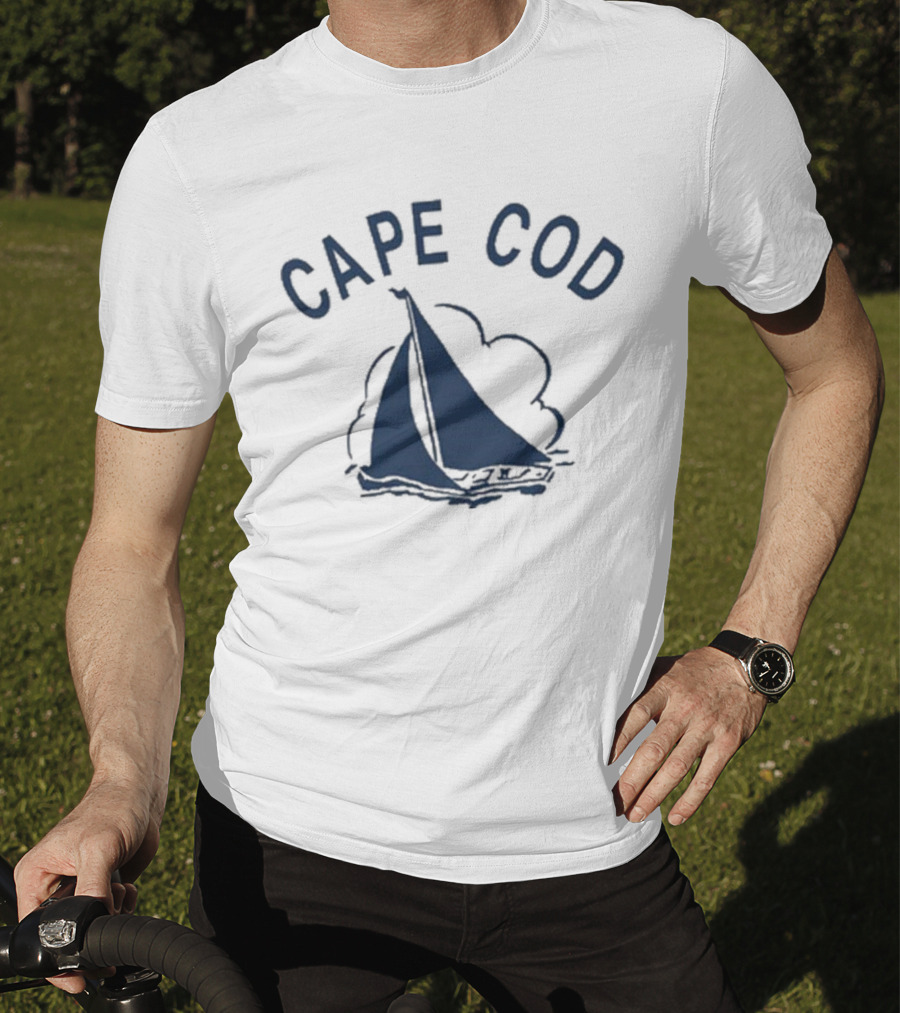 Cape Cod Sailboat Derek Guy Vintage Style Sailing T-Shirt