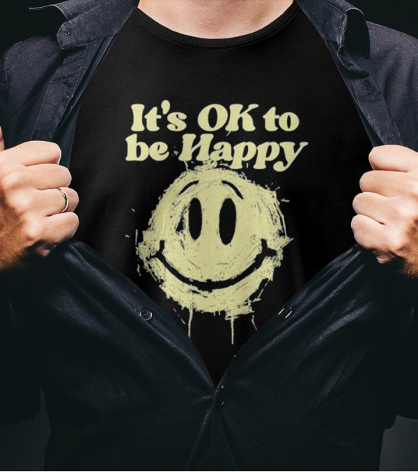 It’s OK To Be Happy DJ Khaled Distorted Summer Tour Smiley Face T-Shirt