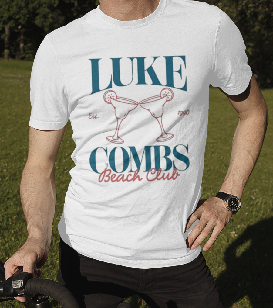 Luke Combs Beach Club Est 1990 Martini Glasses T-Shirt