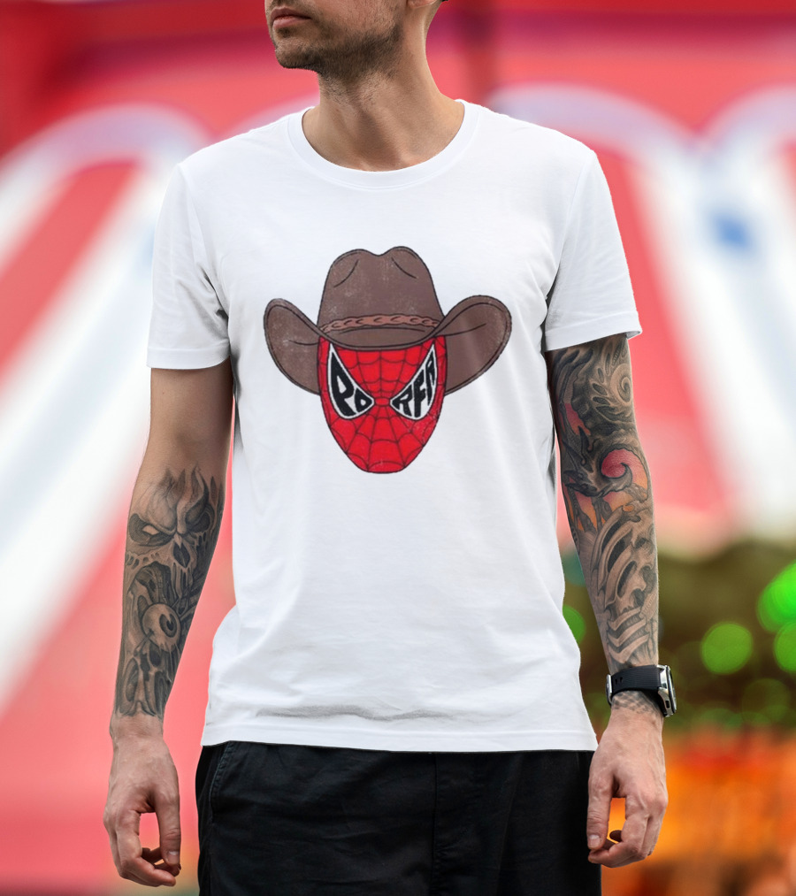 Por Favor Porfa Man Spider Cowboy Mask T-Shirt