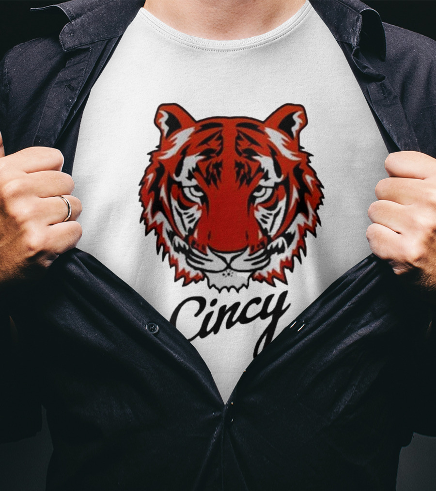 Cincinnati Bengals Cincy The Tiger Head T-Shirt