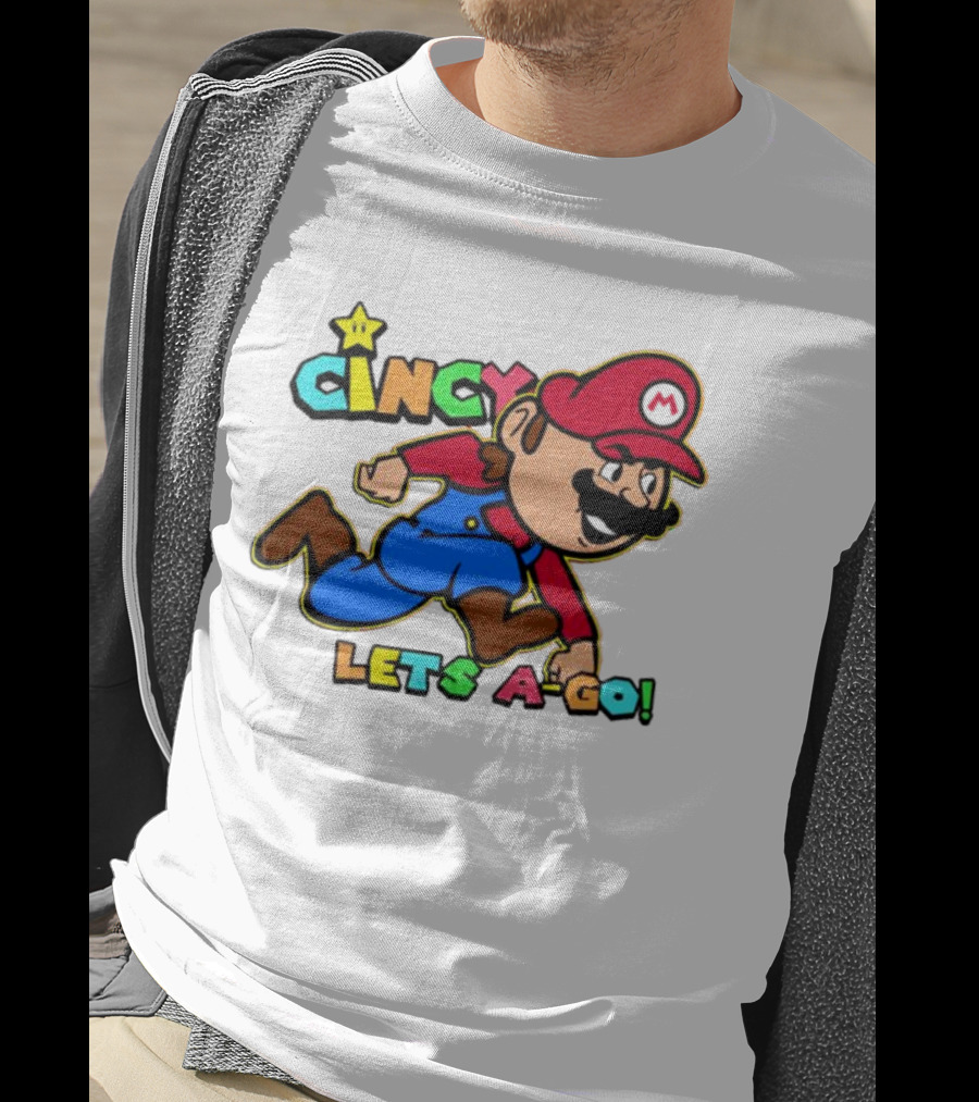 Cincy Let's A-Go Mr Mario Cincinnati T-Shirt