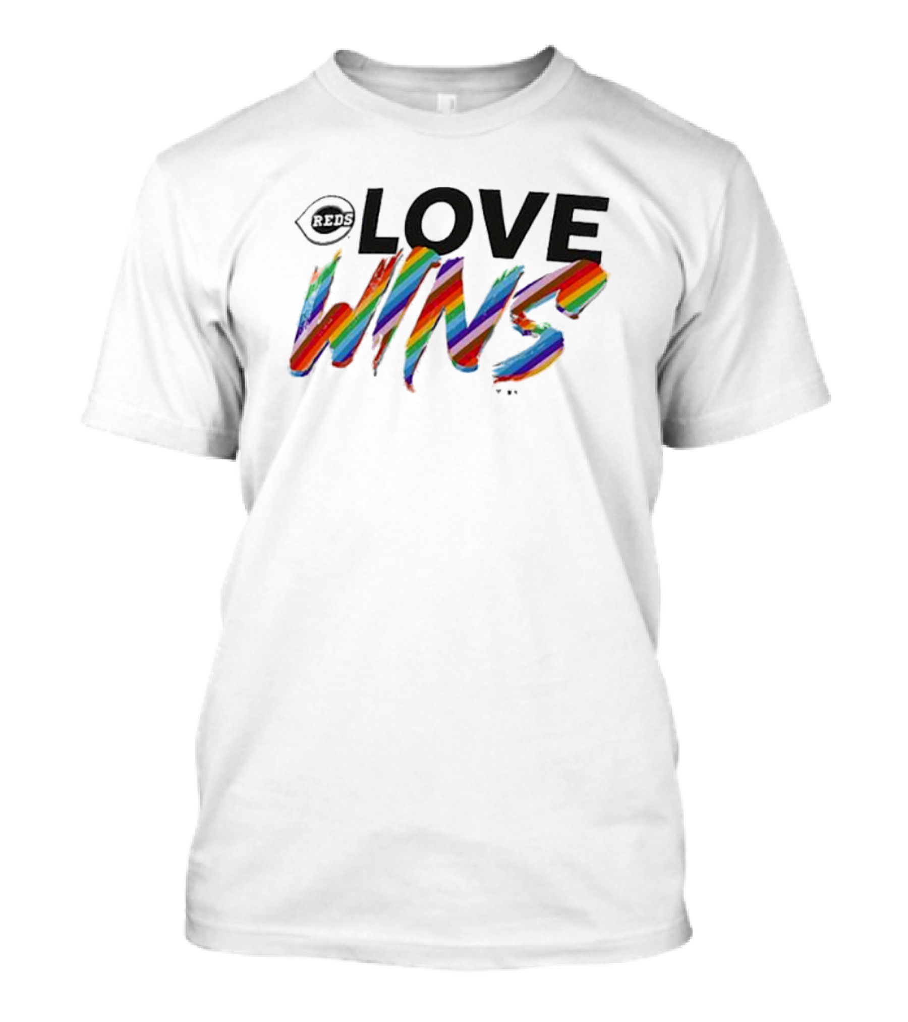 Cincinnati Reds Love Wins Pride Rainbow T-Shirt