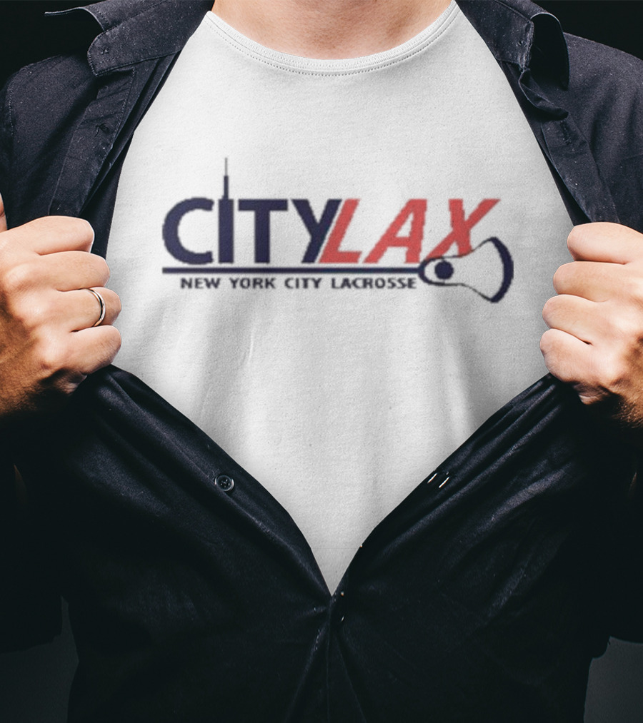 City Lax New York City Lacrosse Skyline T-Shirt