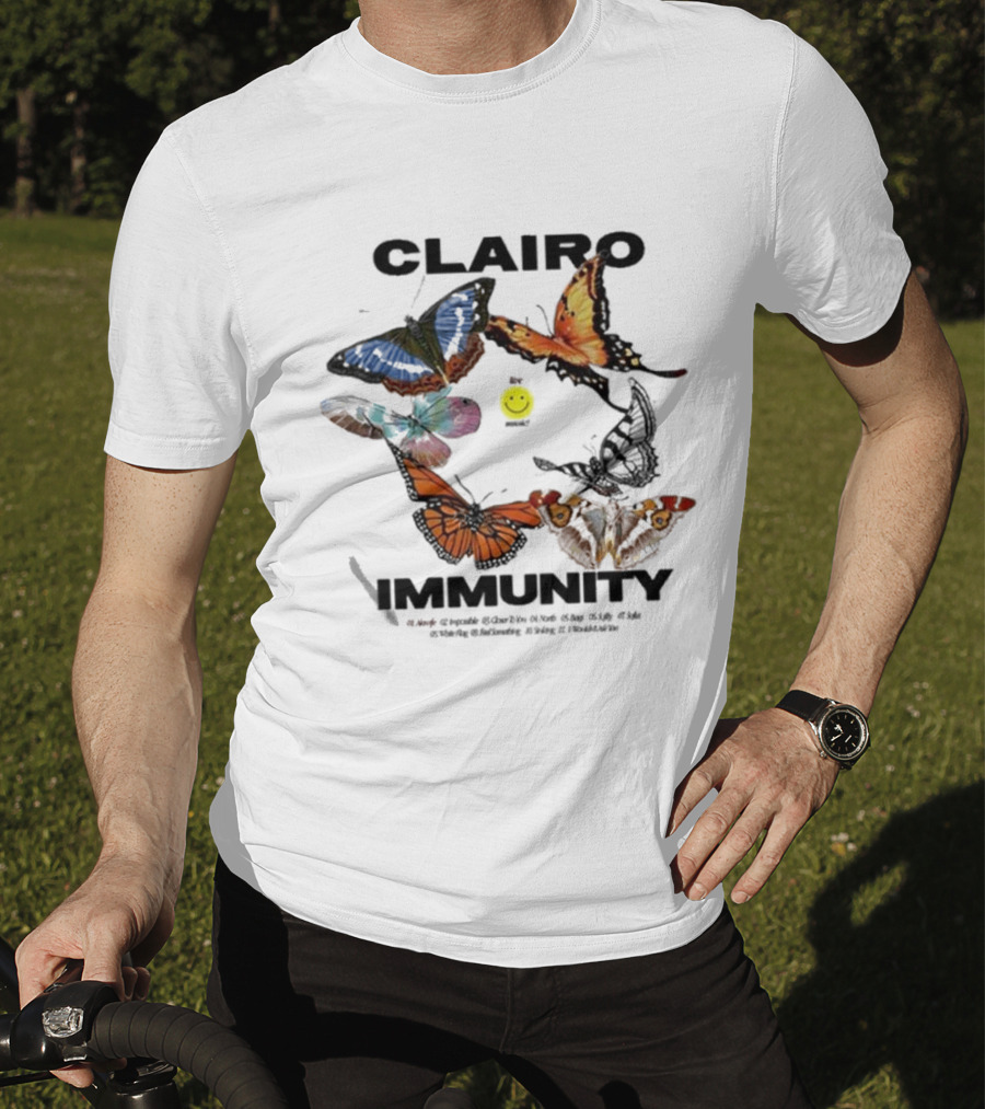 Clairo Immunity Butterfly Smiley T-Shirt