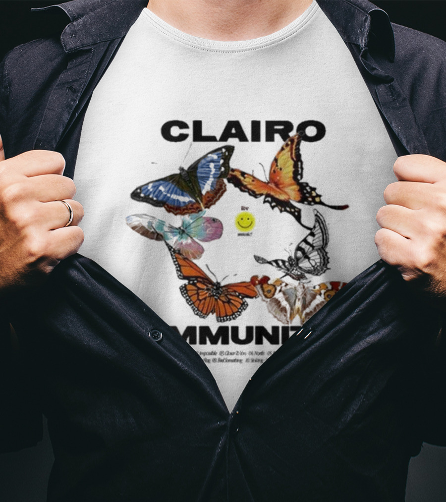 Clairo Immunity Butterfly Smiley T-Shirt