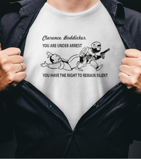 Clarence Boddicker You Are Under Arrest Monopoly Man Robocop You Have The Right To Remain Silent T-Shirt