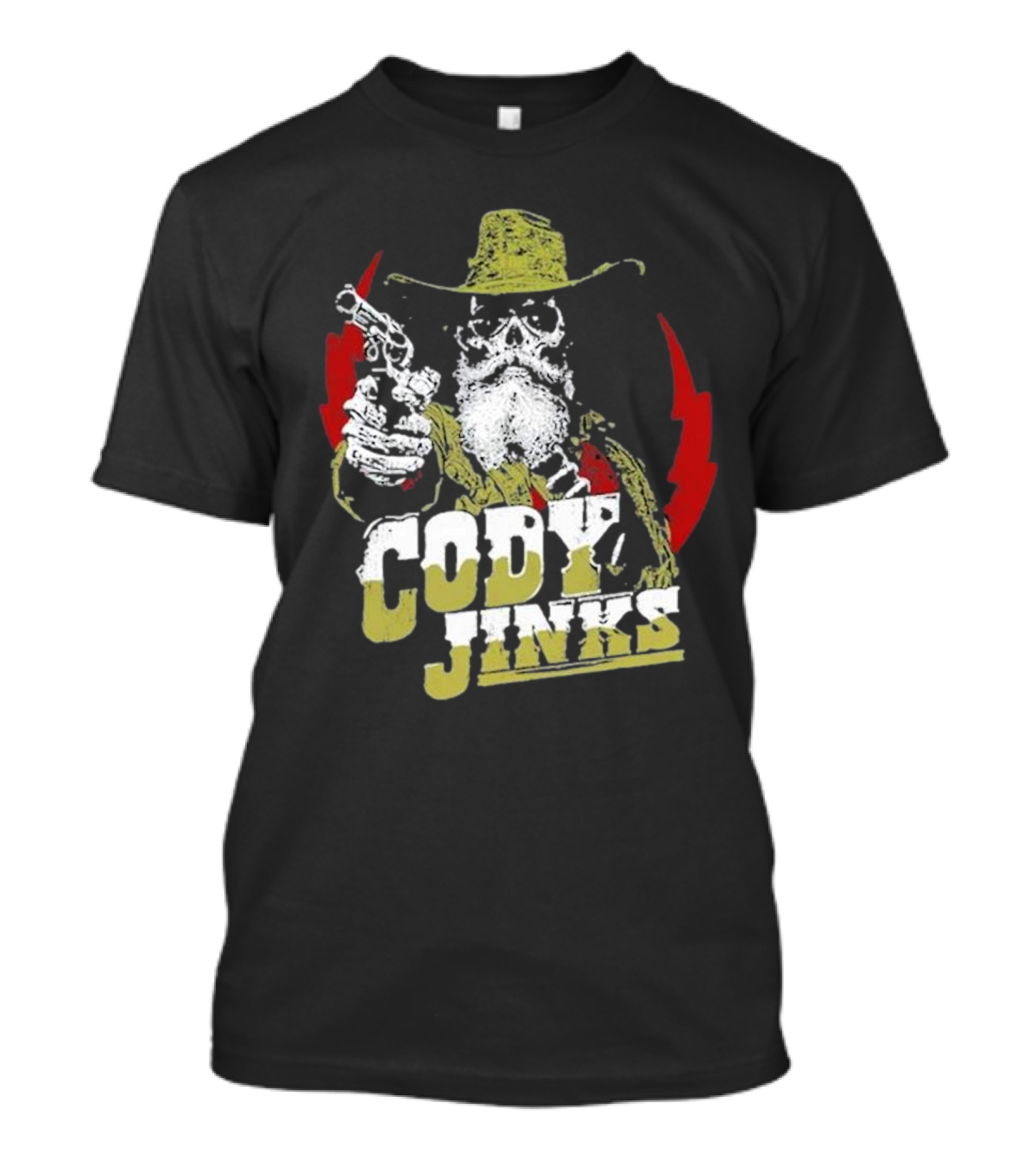 Cody Jinks Cowboy Thunder Lightning Skeleton Gunslinger T-Shirt