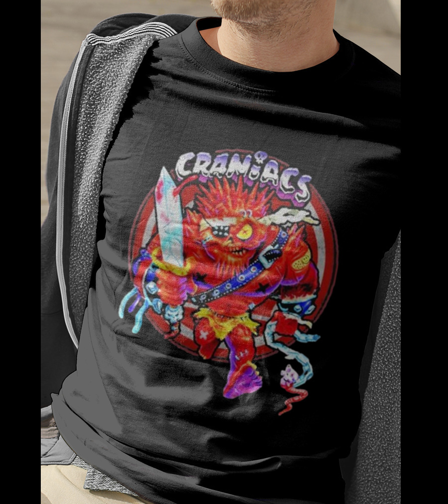 Craniacs Sonny Monster Warrior With Spiked Hair And Eye Patch Holding Sword T-Shirt