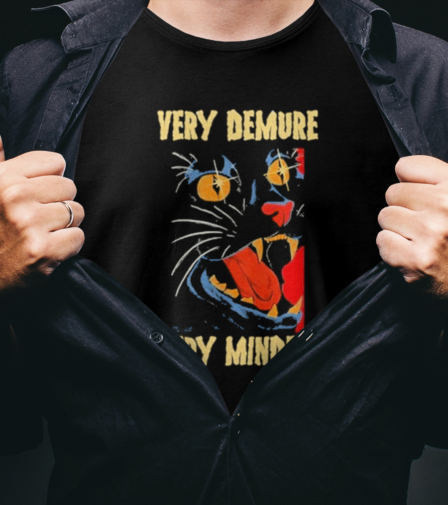 Very Demure Very Mindful Galactic Cat Face T-Shirt
