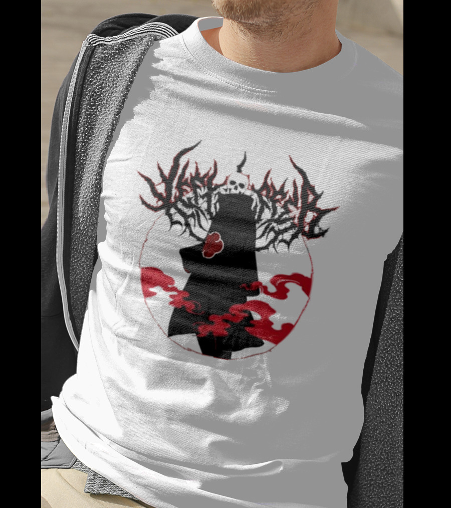 Left To Suffer Ninja Skull Shadow Red Cloud T-Shirt