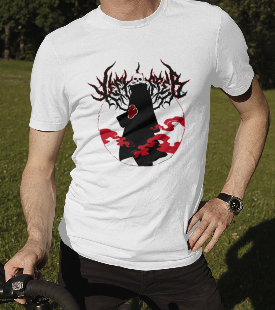 Left To Suffer Ninja Skull Shadow Red Cloud T-Shirt