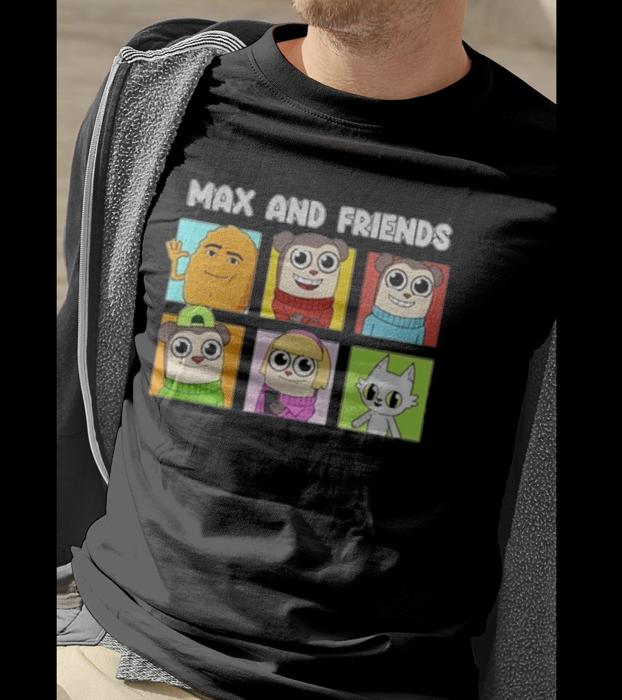 Max And Friends Cartoon Characters Collection T-Shirt