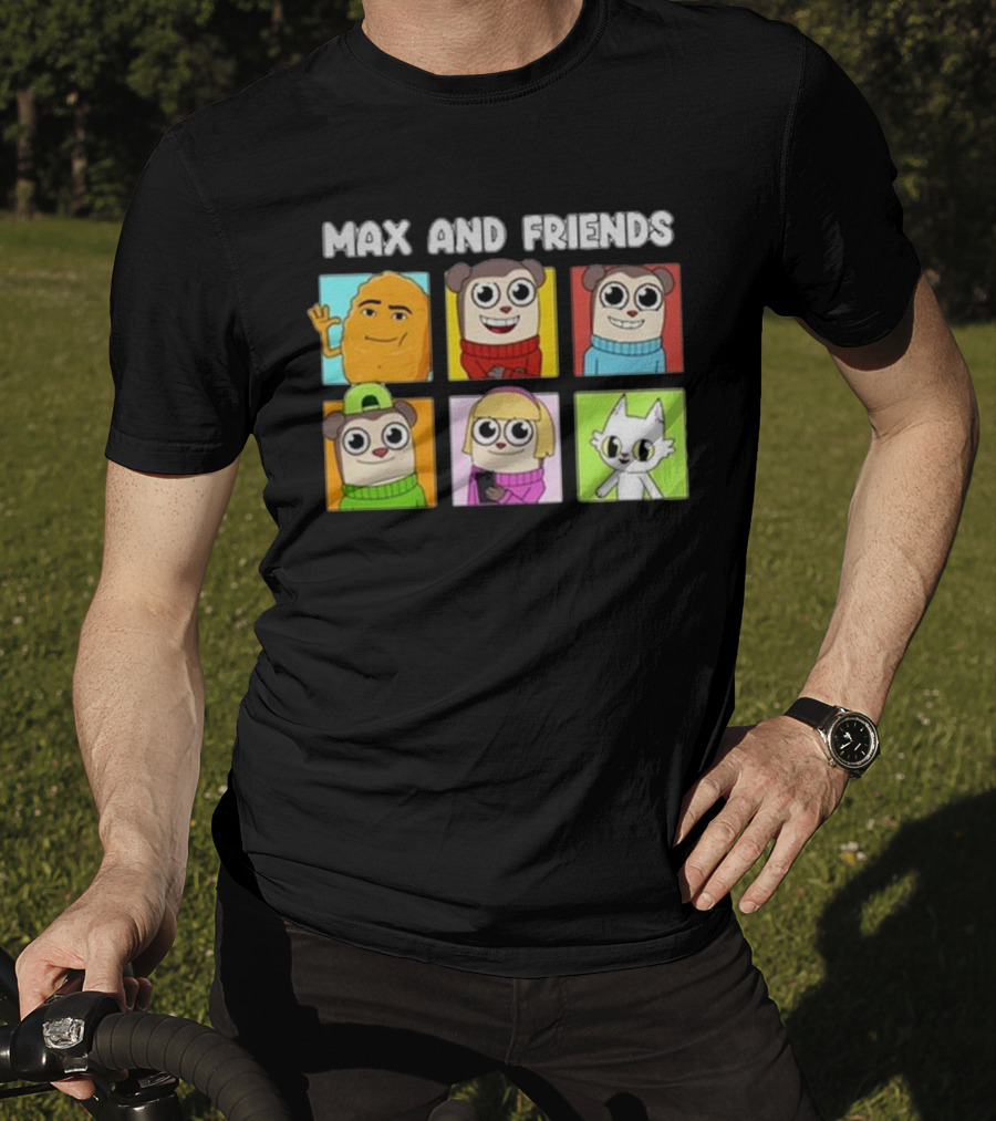 Max And Friends Cartoon Characters Collection T-Shirt