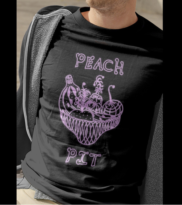 Peach Pit Fruit Basket Music Store Aesthetic T-Shirt