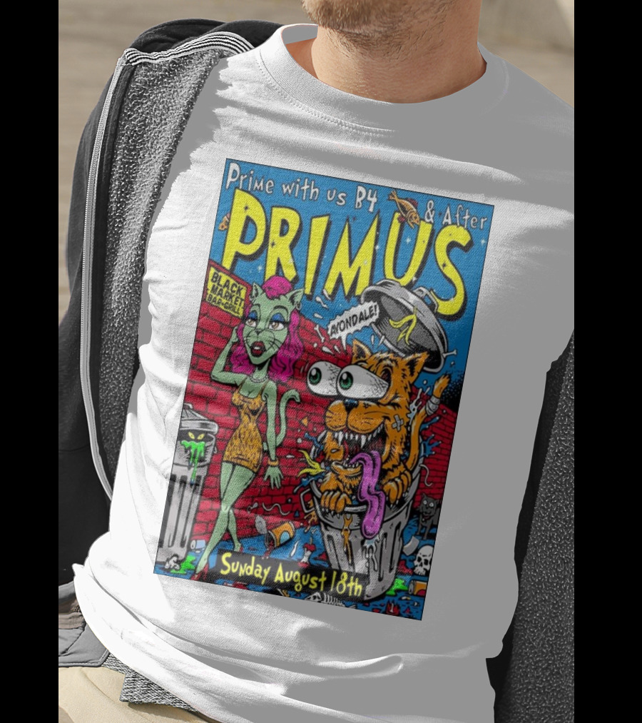 Primus Prime With Us B4 And After Avondale Brewing Black Market Bar Oakland Sunday August 18th T-Shirt