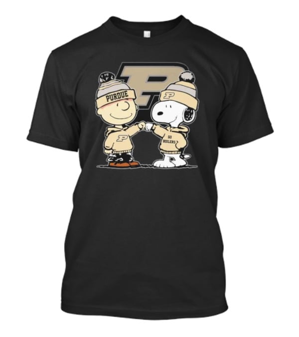 Charlie Brown Snoopy Purdue Boilermakers P Go Boilers T-Shirt