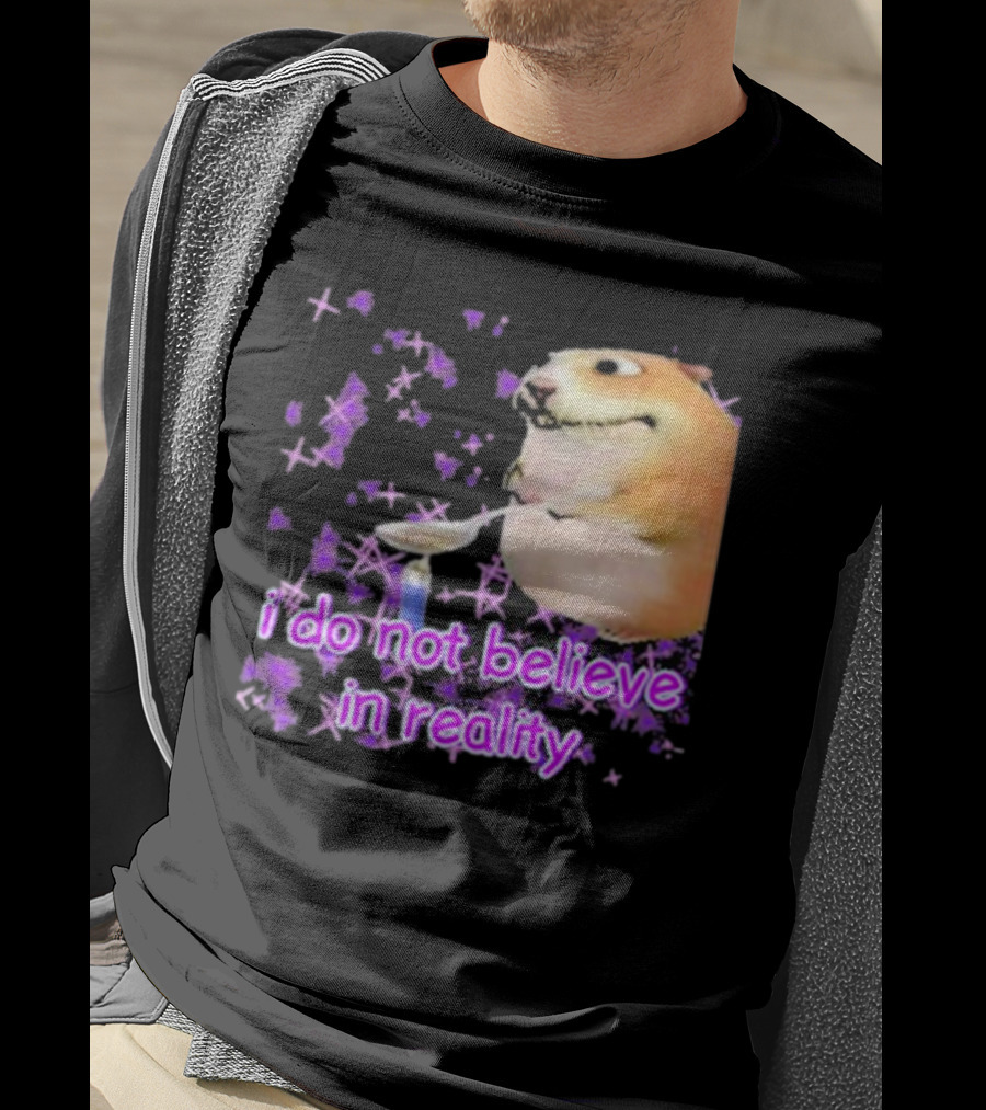 I Do Not Believe In Reality Doge Spoon Purple Stars T-Shirt