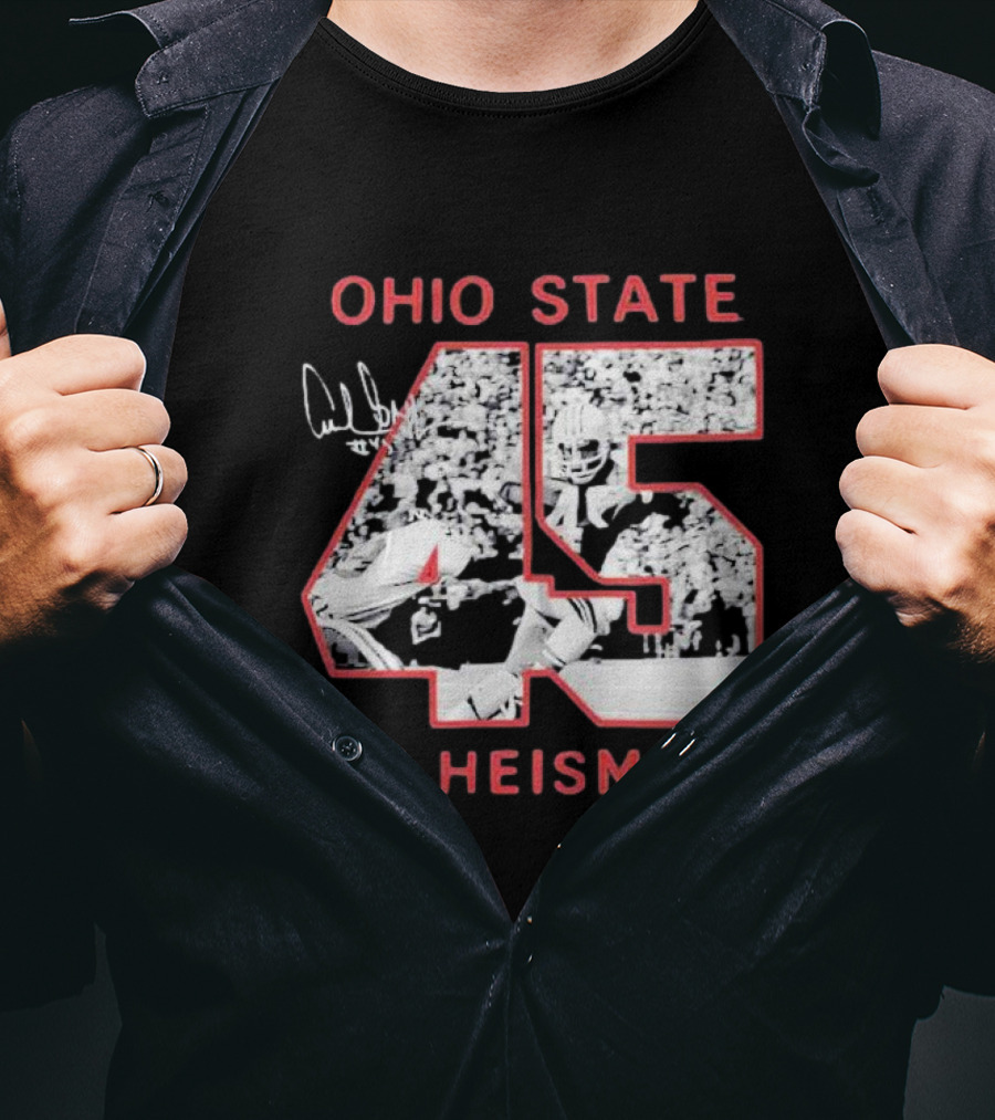 Ohio State Archie Griffin 45 2x Heisman Trophy Winner T-Shirt