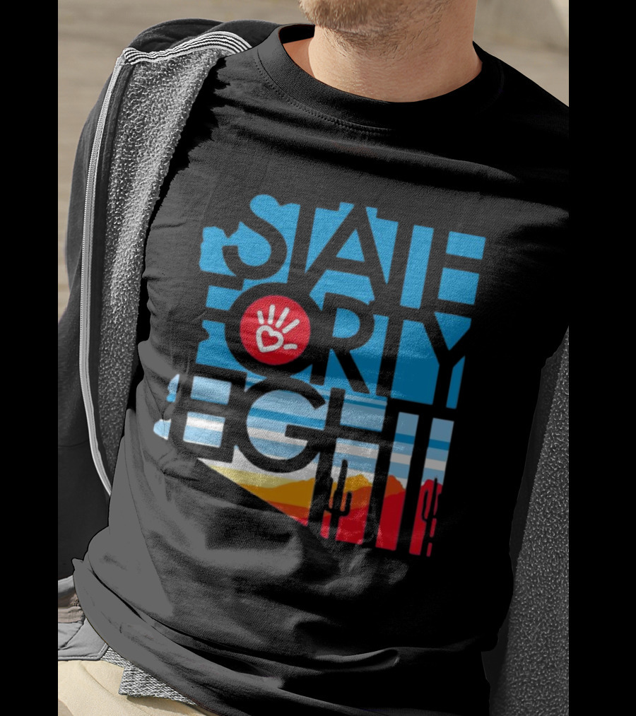 State Forty Eight Love Handprint Desert Sunset T-Shirt