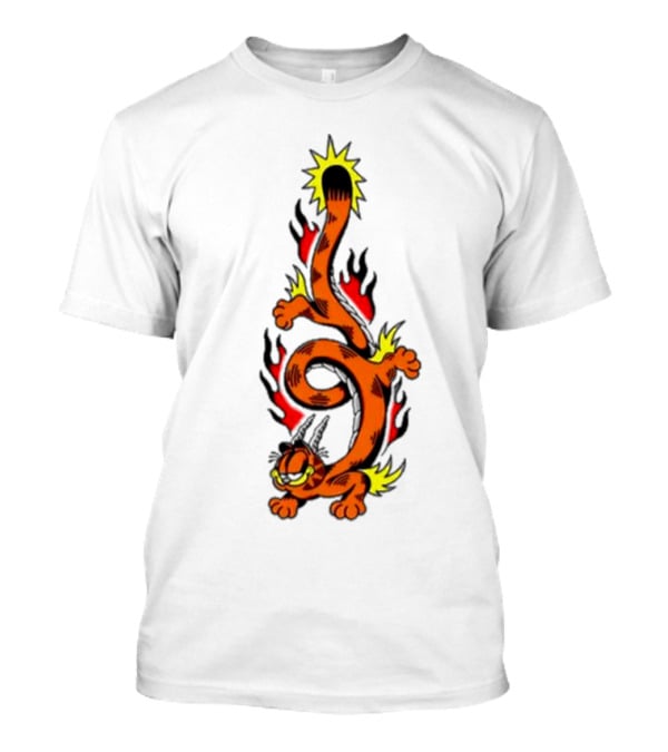 Garfield Transforming Fiery Dragon With Buggy Goods Elements T-Shirt