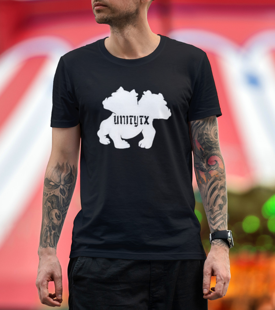 Unitytx Bulldog Silhouette Twins T-Shirt