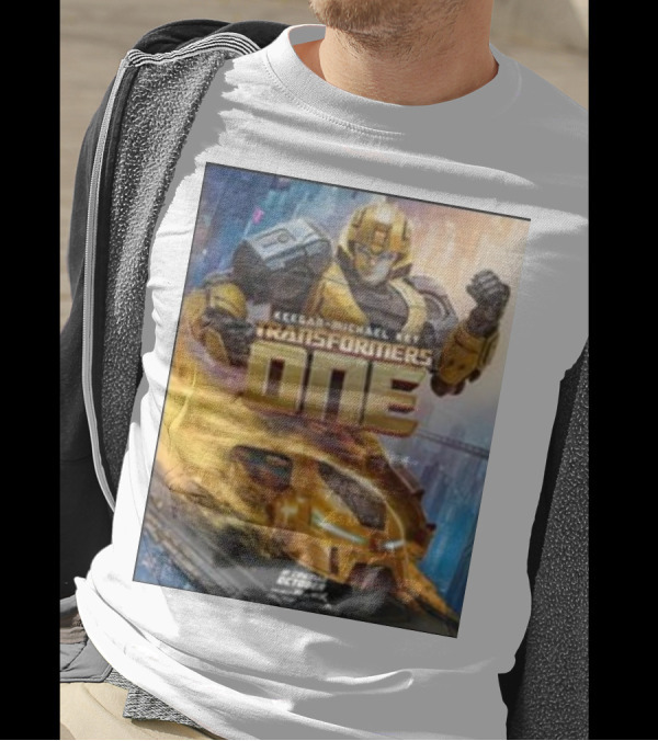 Keegan-Michael Key Transformers One Bumblebee Movie Merchandise Gamer Action Robot T-Shirt