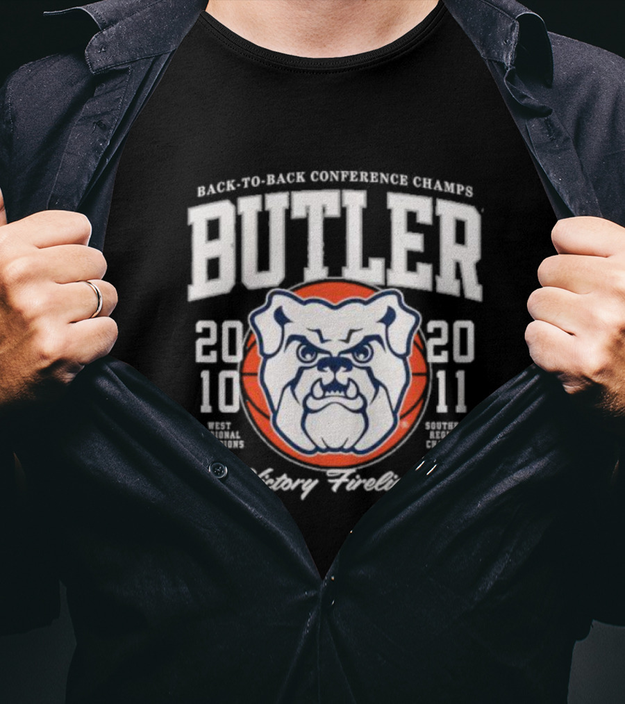 Back-to-Back Conference Champs Butler 2010 2011 Victory Firelight T-Shirt