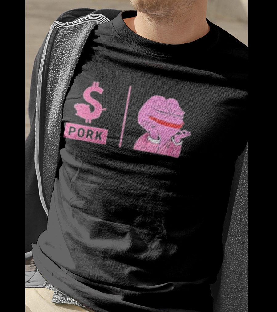 Pork $pork Pepe Meme Pink Frog T-Shirt