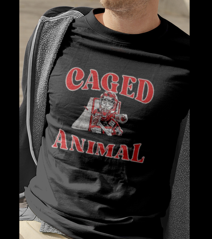 Caged Animal Hockey Goalie Huntsville T-Shirt